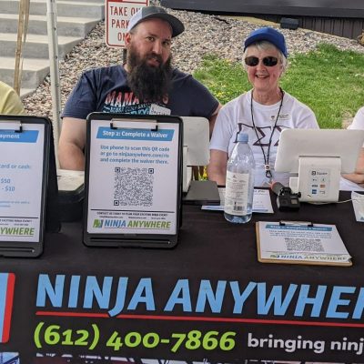 Ninja Anywhere - check in crew